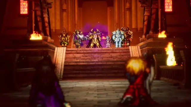 Rain and Lasswell facing the armored Veritas